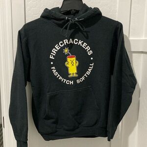 Women’s Firecrackers Softball Black Hoodie Small